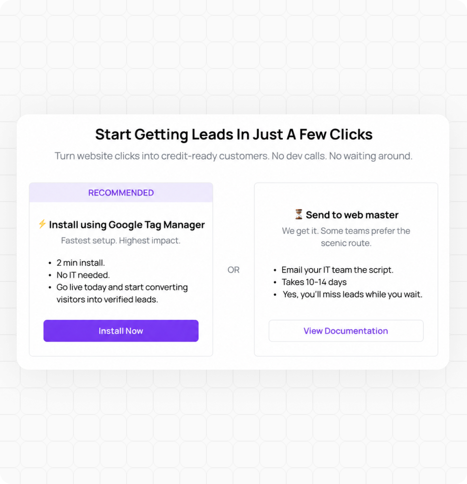 Google Tag Manager installation flow